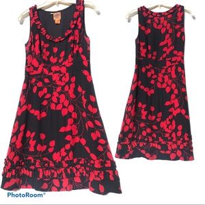 TORY BURCH Red black silk jersey Sheath Dress 2